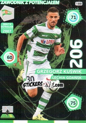 Sticker Grzegorz Kuświk - Ekstraklasa 2015-2016. Adrenalyn XL n. 188 - Panini