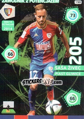 Sticker Saša Živec - Ekstraklasa 2015-2016. Adrenalyn XL n. 190 - Panini