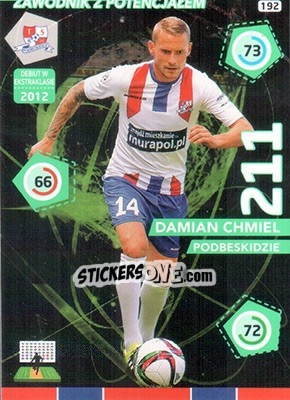 Sticker Damian Chmiel - Ekstraklasa 2015-2016. Adrenalyn XL n. 192 - Panini