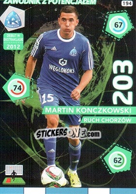 Cromo Martin Konczkowski - Ekstraklasa 2015-2016. Adrenalyn XL n. 194 - Panini