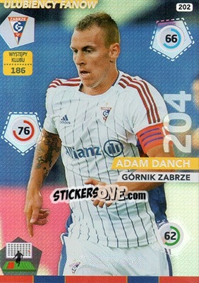 Sticker Adam Danch - Ekstraklasa 2015-2016. Adrenalyn XL n. 202 - Panini
