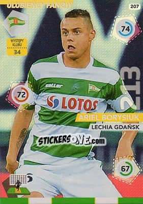 Sticker Ariel Borysiuk - Ekstraklasa 2015-2016. Adrenalyn XL n. 207 - Panini