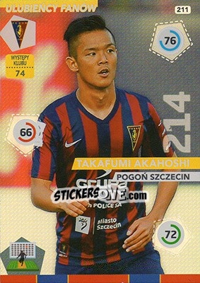Sticker Takafumi Akahoshi - Ekstraklasa 2015-2016. Adrenalyn XL n. 211 - Panini