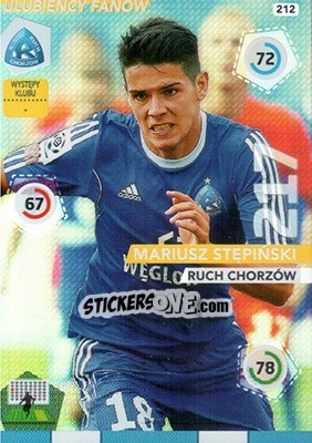 Sticker Mariusz Stępiński - Ekstraklasa 2015-2016. Adrenalyn XL n. 212 - Panini
