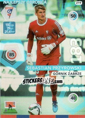 Sticker Sebastian Przyrowski - Ekstraklasa 2015-2016. Adrenalyn XL n. 219 - Panini
