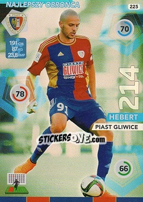 Sticker Hebert - Ekstraklasa 2015-2016. Adrenalyn XL n. 225 - Panini