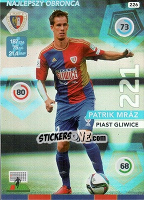 Sticker Patrik Mráz - Ekstraklasa 2015-2016. Adrenalyn XL n. 226 - Panini