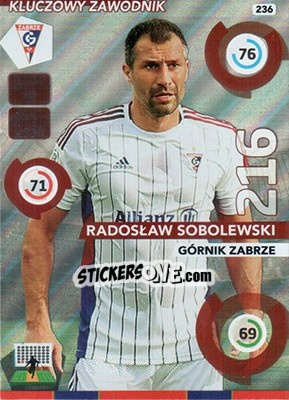 Sticker Radosław Sobolewski - Ekstraklasa 2015-2016. Adrenalyn XL n. 236 - Panini