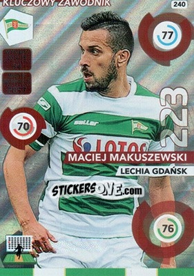 Sticker Maciej Makuszewski - Ekstraklasa 2015-2016. Adrenalyn XL n. 240 - Panini