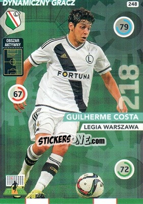 Sticker Guilherme Costa - Ekstraklasa 2015-2016. Adrenalyn XL n. 248 - Panini
