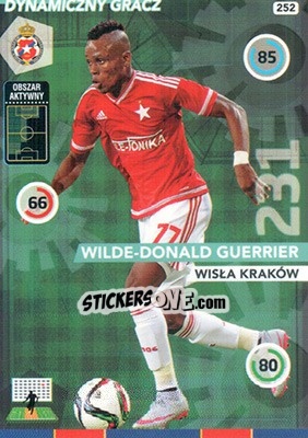 Sticker Wilde-Donald Guerrier - Ekstraklasa 2015-2016. Adrenalyn XL n. 252 - Panini