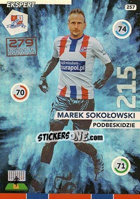 Sticker Marek Sokołowski - Ekstraklasa 2015-2016. Adrenalyn XL n. 257 - Panini