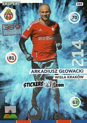 Sticker Arkadiusz Głowacki - Ekstraklasa 2015-2016. Adrenalyn XL n. 260 - Panini