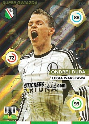 Sticker Ondrej Duda - Ekstraklasa 2015-2016. Adrenalyn XL n. 272 - Panini