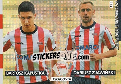 Cromo Bartosz Kapustka / Dariusz Zjawiński - Ekstraklasa 2015-2016. Adrenalyn XL - Panini