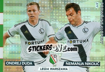 Sticker Nemanja Nikolic / Ondrej Duda - Ekstraklasa 2015-2016. Adrenalyn XL n. 277 - Panini