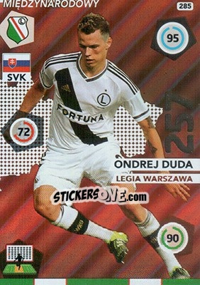 Sticker Ondrej Duda - Ekstraklasa 2015-2016. Adrenalyn XL n. 285 - Panini