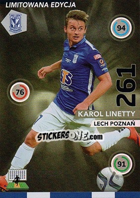 Sticker Karol Linetty - Ekstraklasa 2015-2016. Adrenalyn XL n. LE-KL - Panini