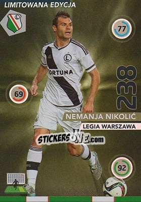 Sticker Nemanja Nikolic - Ekstraklasa 2015-2016. Adrenalyn XL - Panini