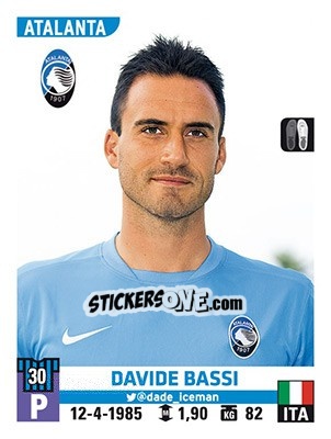 Sticker Davide Bassi - Calciatori 2015-2016 - Panini