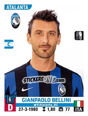 Sticker Gianpaolo Bellini - Calciatori 2015-2016 n. 12 - Panini