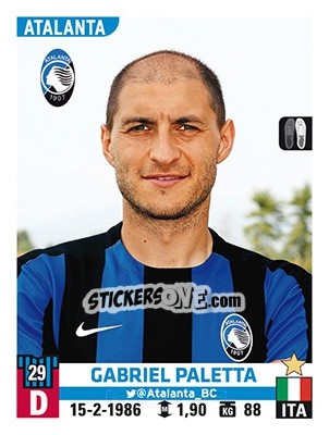 Cromo Gabriel Paletta - Calciatori 2015-2016 - Panini