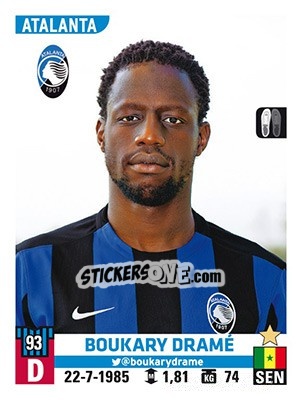 Figurina Boukary Dramé - Calciatori 2015-2016 - Panini