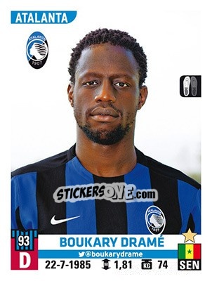 Sticker Boukary Dramé - Calciatori 2015-2016 n. 15 - Panini