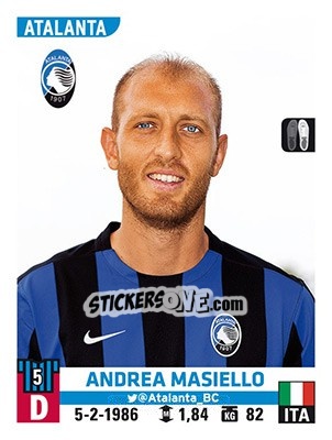 Sticker Andrea Masiello - Calciatori 2015-2016 n. 16 - Panini