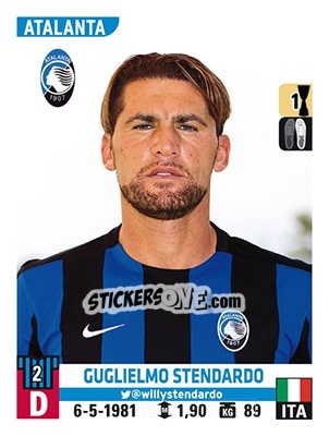 Sticker Guglielmo Stendardo - Calciatori 2015-2016 - Panini