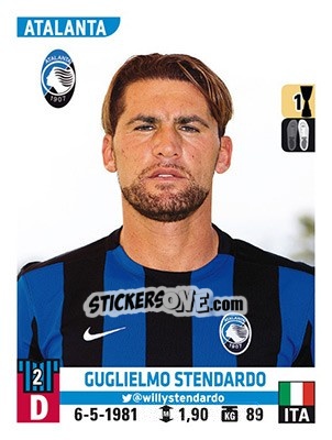 Sticker Guglielmo Stendardo - Calciatori 2015-2016 n. 17 - Panini