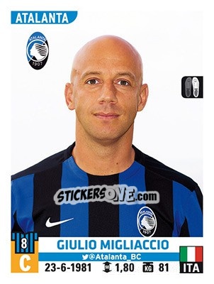 Sticker Giulio Migliaccio - Calciatori 2015-2016 n. 20 - Panini