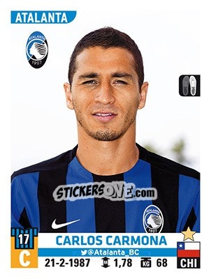 Figurina Carlos Carmona - Calciatori 2015-2016 - Panini