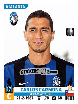 Figurina Carlos Carmona - Calciatori 2015-2016 n. 25 - Panini