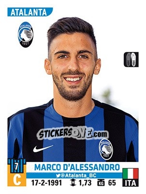 Sticker Marco D'Alessandro - Calciatori 2015-2016 n. 26 - Panini