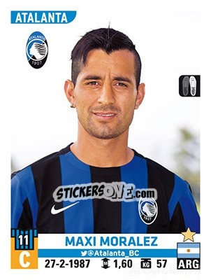 Cromo Maxi Moralez - Calciatori 2015-2016 - Panini