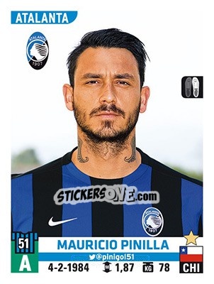 Cromo Mauricio Pinilla - Calciatori 2015-2016 - Panini