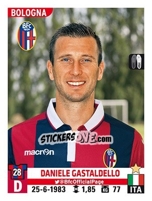 Cromo Daniele Gastaldello - Calciatori 2015-2016 - Panini
