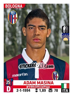 Sticker Adam Masina - Calciatori 2015-2016 n. 44 - Panini