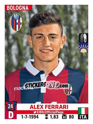 Sticker Alex Ferrari - Calciatori 2015-2016 n. 45 - Panini