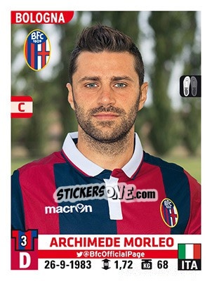 Cromo Archimede Morleo - Calciatori 2015-2016 n. 48 - Panini