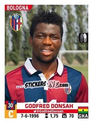 Sticker Godfred Donsah - Calciatori 2015-2016 - Panini