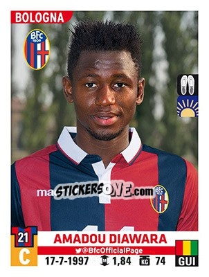 Sticker Amadou Diawara - Calciatori 2015-2016 n. 52 - Panini