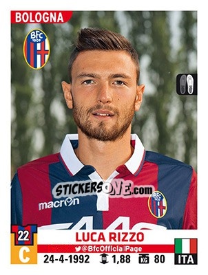 Cromo Luca Rizzo - Calciatori 2015-2016 - Panini