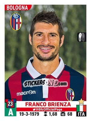 Sticker Franco Brienza - Calciatori 2015-2016 n. 56 - Panini