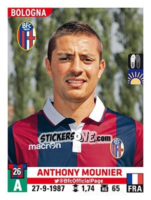 Figurina Anthony Mounier - Calciatori 2015-2016 - Panini