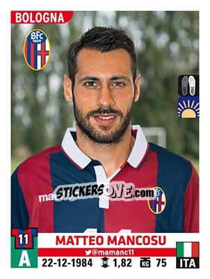 Cromo Matteo Mancosu - Calciatori 2015-2016 - Panini