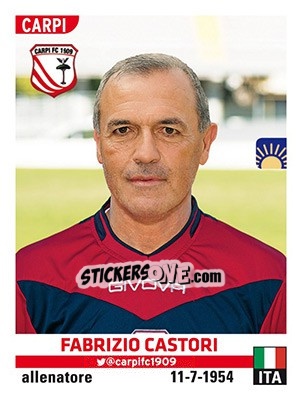 Cromo Fabrizio Castori - Calciatori 2015-2016 - Panini