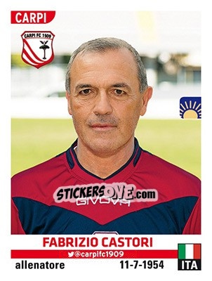 Sticker Fabrizio Castori - Calciatori 2015-2016 n. 90 - Panini