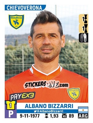 Figurina Albano Bizzarri - Calciatori 2015-2016 - Panini